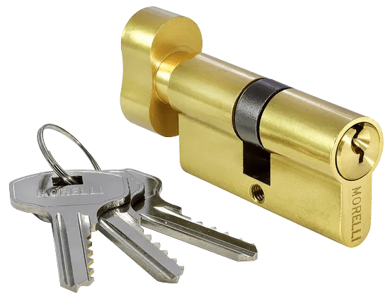 Ключевой цилиндр MORELLI с поворотной ручкой (70 мм) 70CK PG Цвет - Золото