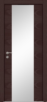 Межкомнатная дверь Loft 10  в цвете ясень бренди со стеклом Стекло Белое AGS