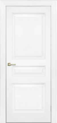 Межкомнатная дверь ПГ Rimini 3 в цвете Белоснежный без стекла
