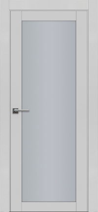 Межкомнатная дверь ПО BASE 2  в цвете Серый Шёлк со стеклом Сатинат Белый