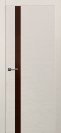 Межкомнатная дверь ПО LOFT 7  в цвете Антично-Белый со стеклом AGS кальвадос