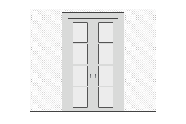 Схема открывания двери-пенал