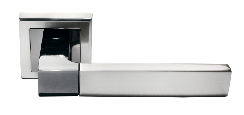 Дверная ручка Morelli "FUKOKU" MH-28 SN/BN-S Цвет - Белый никель/Чёрный никель