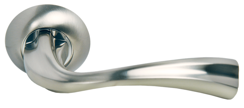 Дверная ручка Morelli "СОН" MH-15 SN/CP Цвет - Белый никель/полированный хром