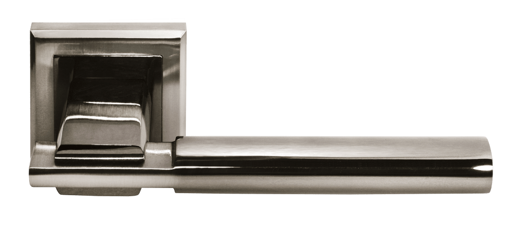 Дверная ручка Morelli "УПОЕНИЕ" MH-13 SN/BN-S Цвет - Белый никель/Чёрный никель