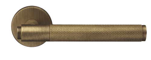 Дверная ручка Morelli Luxury BRIDGE R6 BGO, с усиленной розеткой  Цвет - Матовая бронза