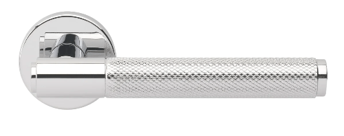 Дверная ручка Morelli Luxury BRIDGE R6 CRO, с усиленной розеткой  Цвет - Хром