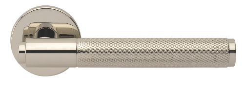 Дверная ручка Morelli Luxury BRIDGE R6 NIS, с усиленной розеткой  Цвет - Матовый никель