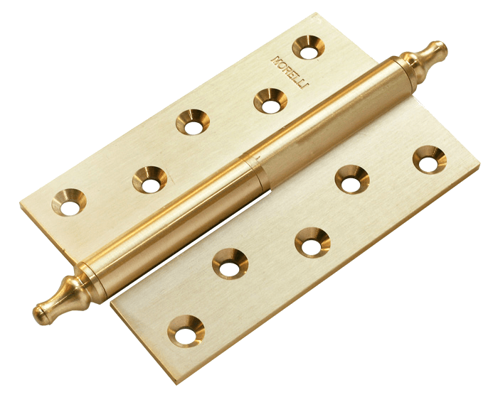 Петля MORELLI латунная разъёмная с короной MB 120X80X3.5 SG R C Цвет - Матовое Золото