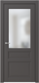 Межкомнатная дверь ПО Elegance 3 в цвете Тауп софт  со стеклом Сатинат Белый