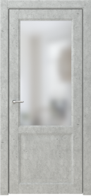 Межкомнатная дверь ПО Elegance 2 в цвете Серый Гранит со стеклом Сатинат Белый