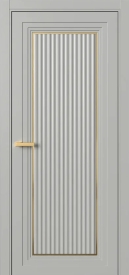 Межкомнатная Дверь ПГ Erte 1 Cannelure Декор золото в цвете Серый шёлк (RAL 7044) без стекла