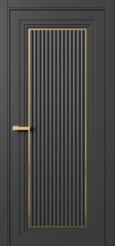 Межкомнатная Дверь ПГ Erte 1 Cannelure Декор золото в цвете Базальт (NCS S 8000-N) без стекла