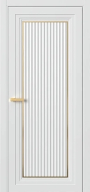 Межкомнатная Дверь ПГ Erte 1 Cannelure Декор золото межкомнатная в цвете Скандинавский серый (NCS S 1000-N) без стекла
