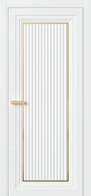 Межкомнатная Дверь ПГ Erte 1 Cannelure Декор золото межкомнатная в цвете Сигнально-белый (RAL 9003) без стекла