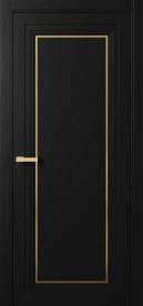 Межкомнатная Дверь ПГ Erte 1 Rustica Декор золото в цвете Чёрный агат  без стекла