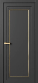 Межкомнатная Дверь ПГ Erte 1 Rustica Декор золото пенал в цвете Базальт (NCS S 8000-N) без стекла