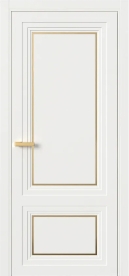 Межкомнатная Дверь ПГ Erte 2 Rustica Декор золото в цвете Бланж (RAL 9010) без стекла