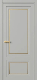 Межкомнатная Дверь ПГ Erte 2 Rustica Декор золото в цвете Серый шёлк (RAL 7044) без стекла