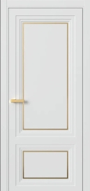Межкомнатная Дверь ПГ Erte 2 Rustica Декор золото в цвете Скандинавский серый (NCS S 1000-N) без стекла