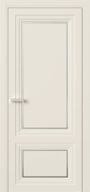 Межкомнатная Дверь ПГ Erte 2 Rustica Декор серебро в цвете Кремово-белый без стекла