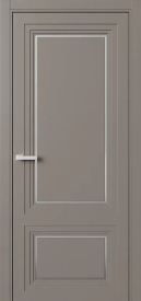 Межкомнатная Дверь ПГ Erte 2 Rustica Декор серебро в цвете Умбра (NCS S 6005-Y50R) без стекла