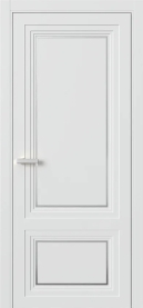 Межкомнатная Дверь ПГ Erte 2 Rustica Декор серебро в цвете Скандинавский серый (NCS S 1000-N) без стекла