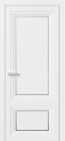 Межкомнатная Дверь ПГ Erte 2 Rustica Декор серебро в цвете белоснежный без стекла
