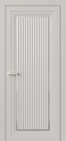 Межкомнатная Дверь ПГ Erte 1 Cannelure Декор серебро двустворчатая в цвете Кашемир (NCS S 2002-Y50R) без стекла