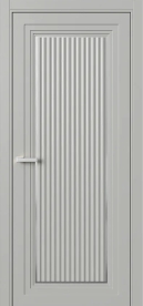 Межкомнатная Дверь ПГ Erte 1 Cannelure Декор серебро в цвете Серый шёлк (RAL 7044) без стекла