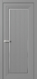 Межкомнатная Дверь ПГ Erte 1 Cannelure Декор серебро в цвете Пыльно-серый (RAL 7037) без стекла