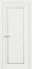 Межкомнатная Дверь ПГ Erte 1 Rustica Декор серебро пенал в цвете Бланж (RAL 9010) без стекла