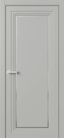 Межкомнатная Дверь ПГ Erte 1 Rustica Декор серебро маятниковая в цвете Серый шёлк (RAL 7044) без стекла