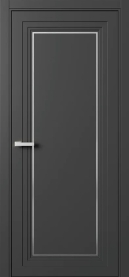 Межкомнатная Дверь ПГ Erte 1 Rustica Декор серебро в цвете Базальт (NCS S 8000-N) без стекла