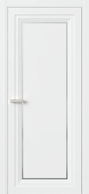 Межкомнатная Дверь ПГ Erte 1 Rustica Декор серебро в цвете Сигнально-белый (RAL 9003) без стекла