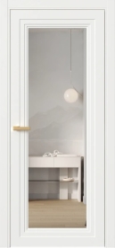 Межкомнатная Дверь ПО Erte 2 Rustica в цвете Бланж (RAL 9010) со стеклом НОВЫЙ Прозрачный