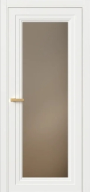 Межкомнатная Раздвижная Дверь ПО Erte 1 купе в цвете Бланж (RAL 9010) со стеклом НОВЫЙ Зеркало Бронза Матовый