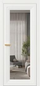 Межкомнатная Дверь ПО Erte 1 в цвете Бланж (RAL 9010) со стеклом НОВЫЙ Грей Прозрачный