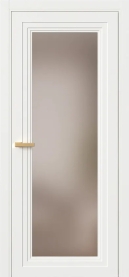 Межкомнатная Дверь ПО Erte 2 Rustica рото в цвете Бланж (RAL 9010) со стеклом НОВЫЙ Бронза Сатинат