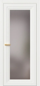 Межкомнатная Дверь ПО Erte 1 в цвете Бланж (RAL 9010) со стеклом НОВЫЙ Грей Сатинат