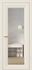 Межкомнатная Дверь ПО Erte 2 Rustica в цвете Кремово-белый со стеклом НОВЫЙ Зеркало Безцветный