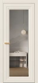 Межкомнатная Дверь ПО Erte 2 Rustica в цвете Кремово-белый со стеклом НОВЫЙ Зеркало Оптивайт