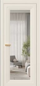 Межкомнатная Раздвижная Дверь ПО Erte 1 купе в цвете Кремово-белый со стеклом НОВЫЙ Оптивайт Прозрачный