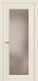 Межкомнатная Дверь ПО Erte 1 в цвете Кремово-белый со стеклом НОВЫЙ Бронза Сатинат