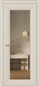 Межкомнатная Дверь ПО Erte 1 в цвете Пралине (NCS S 1505-Y40R) со стеклом НОВЫЙ Зеркало Бронза