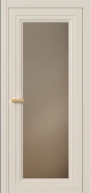 Межкомнатная Дверь ПО Erte 2 Rustica маятниковая в цвете Пралине (NCS S 1505-Y40R) со стеклом НОВЫЙ Зеркало Бронза Матовый