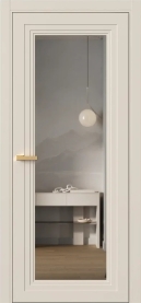 Межкомнатная Дверь ПО Erte 1 в цвете Пралине (NCS S 1505-Y40R) со стеклом НОВЫЙ Зеркало Графит