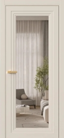 Межкомнатная Дверь ПО Erte 1 Invisible в цвете Пралине (NCS S 1505-Y40R) со стеклом НОВЫЙ Бронза Прозрачный