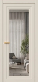 Межкомнатная Раздвижная Дверь ПО Erte 1 купе в цвете Пралине (NCS S 1505-Y40R) со стеклом НОВЫЙ Грей Прозрачный