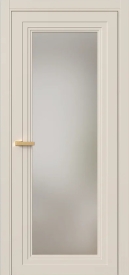 Межкомнатная Дверь ПО Erte 1 полуторная в цвете Пралине (NCS S 1505-Y40R) со стеклом НОВЫЙ Оптивайт Сатинат